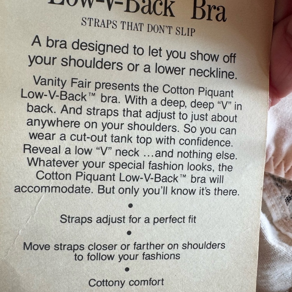 Vanity Fair Vintage 1990’s Cream Lace Underwire Demi Bra size 38C NWT - Picture 6 of 8